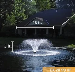 Scott Aerator DA-20 Display Pond Aerator 1/3 HP 230V Black