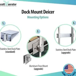 Scott Aerator De-Icer for Lakes & Ponds 1/2 HP 115V Stainless Steel Dock Mount