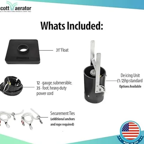 Scott Aerator Floating De-Icer for Lakes & Ponds 1HP 230V Stainless Steel