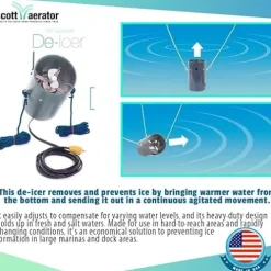 Scott Aerator Slinger De-Icer for Lakes & Ponds 1/3 HP 230V Stainless Steel