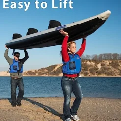 Sea Eagle 465FT Fasttrack Inflatable 15’3″ Touring Kayak Blue/Gray