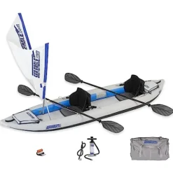 Sea Eagle 385FT Fasttrack Inflatable 12’6″ Touring Kayak Blue/White