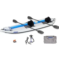 Sea Eagle 465FT Fasttrack Inflatable 15’3″ Touring Kayak Blue/Gray