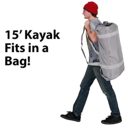 Sea Eagle 465FT Fasttrack Inflatable 15’3″ Touring Kayak Blue/Gray