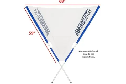 Sea Eagle SE370 Inflatable Sports Kayak 1-3 Person with Seats, Paddles, Bag Blue/White