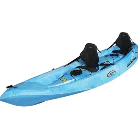 SEAFLO Premium Sit-on Sea Kayak RQA123 Blue/White 12′ 3