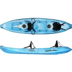 SEAFLO Premium Sit-on Sea Kayak RQA123 Blue/White 12′ 3