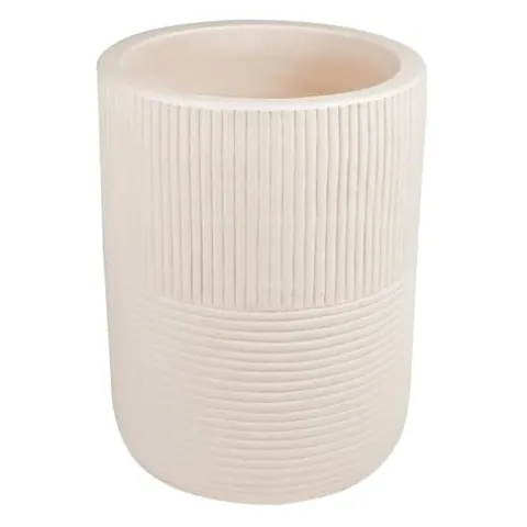 Seasonal Living Provenance Signature Ceramic 2-Piece Textured Planters Cream