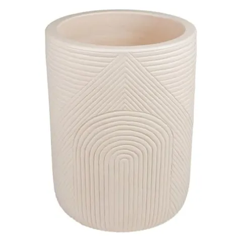 Seasonal Living Provenance Signature Ceramic 2-Piece Textured Planters Cream