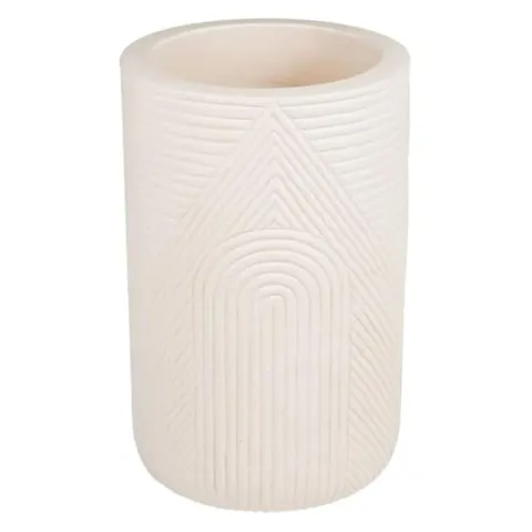 Seasonal Living Provenance Signature Ceramic 2-Piece Textured Planters Cream