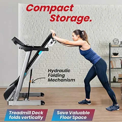 SereneLife Foldable Digital Home Gym Treadmill Black