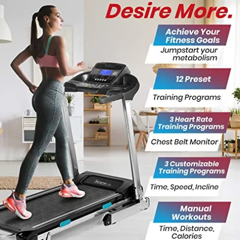 SereneLife Foldable Digital Home Gym Treadmill Black