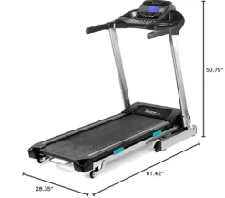SereneLife Foldable Digital Home Gym Treadmill Black