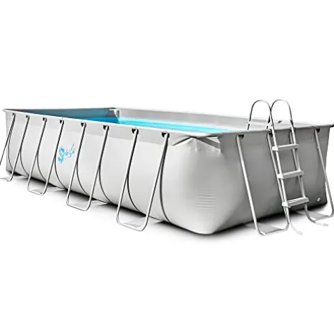 SereneLife Rectangular Above Ground Swimming Pool Set 12′ x 24′ x 52′