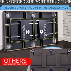 SereneLifeHome 6-Ft Folding Pool Table – Foldable Billiard Game Table with Accessories