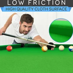 SereneLifeHome 6-Ft Folding Pool Table – Foldable Billiard Game Table with Accessories