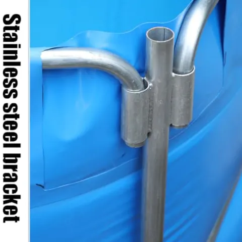 Sermair Blue Canvas Pool Folding Plastic Swimming Pool Multi-Functional Water Storage Tank 157×47 Inch