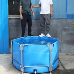 Sermair Canvas Folding Swimming Pool Blue