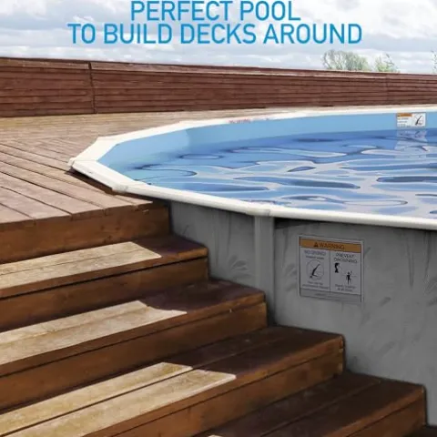 Shop Square 24 Ft x 52 Inch Steel Wall Above Ground Pool Silver