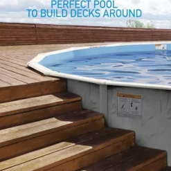 Shop Square 15 Ft x 52 Inch Steel Wall Above Ground Pool Silver