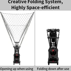 Siboasi Basketball Shooting Machine K2101A Height Adjustable – APP Control Black