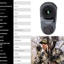 Sig Sauer KILO4K 6x22mm Tactical Bluetooth Laser Rangefinder Gray