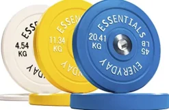 Signature Fitness Olympic Bumper Plate Weight Plates 160LB Set Color Coded