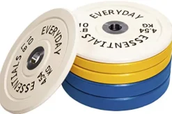 Signature Fitness Olympic Bumper Plate Weight Plates 160LB Set Color Coded