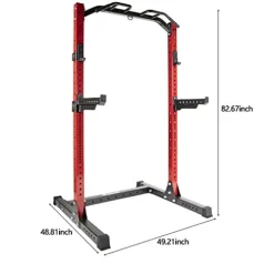 Signature Fitness Power Rack Squat Stand Red