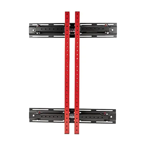 Signature Fitness Wall Mounted Fold-in Power Cage Squat Rack Red