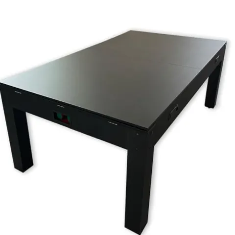 SIMBASHOPPING USA 7 FT Multi Games Pool Table Red Air Hockey + Table Tennis + Table Top – Strike Red, Black