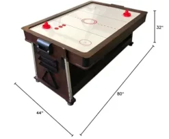 SIMBASHOPPING USA 7FT Multigame Pool Table with Air Hockey, Table Tennis, & Table Top Blue/Brown