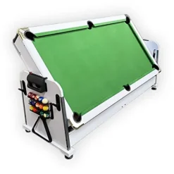 SIMBASHOPPING USA Pool Table 7FT Multigame Green Air Hockey + Table Tennis – Emerald
