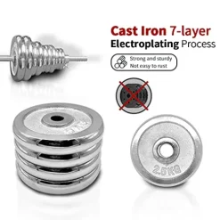 SimpleL Adjustable Dumbbells Set 110 LB Silver