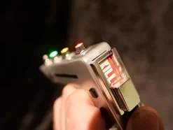 Sixteen 12 Space 1999 Stun Gun & Comlock with Light and Sound Silver