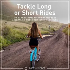 sixthreezero EVRYjourney Women’s 21-Speed Step-Through Hybrid Cruiser Bicycle Teal w/Brown Seat/Grips