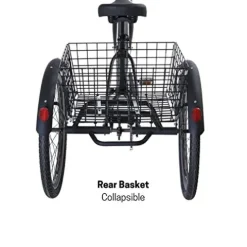 sixthreezero EVRYjourney 7-Speed Hybrid Adult Tricycle Matte Black