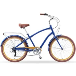 sixthreezero EVRYjourney Men’s Bike Denim Honey w/ Brown Seat/Grips