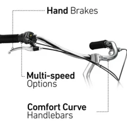 sixthreezero Men’s Beach Cruiser Bike 7-Speed Step-Through Hybrid Bicycle 26″ Brick Pool w/ Black Seat/Grips