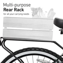 sixthreezero Men’s Beach Cruiser Bike 7-Speed Step-Through Hybrid Bicycle 26″ Brick Pool w/ Black Seat/Grips