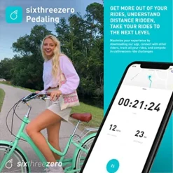 sixthreezero Women’s Beach Cruiser Bike Teal w/Brown Seat/Grips