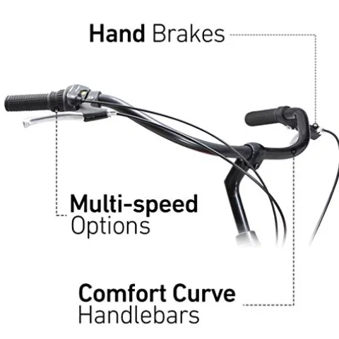 sixthreezero Women’s Beach Cruiser Bike Around The Block Hybrid Bicycle Coral w/ Black Seat/Grips