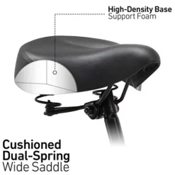 sixthreezero Women’s Beach Cruiser Bike 21-Speed Step-Through Touring Hybrid Bicycle Coral w/ Black Seat/Grips