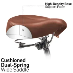 sixthreezero Women’s Beach Cruiser Bike Around The Block Lilac Ginger w/ Brown Seat/Grips