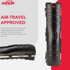 SKB Deluxe Standard ATA Hard Golf-Bag Travel Cases Pack of 2 Black