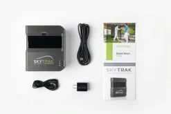 SkyTrak Golf Simulator Studio Pro Package with Metal Case, Enclosure, Software, Mat, Projector, Ball Tray – Studio 10-10 Blue
