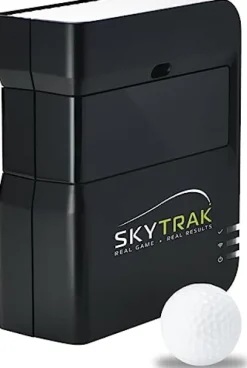 SkyTrak Golf Simulator Studio Pro Package with Metal Case, Enclosure, Software, Mat, Projector, Ball Tray – Studio 10-10 Blue