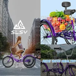 Slsy Adult Tricycles 7 Speed Grapefruit Glow