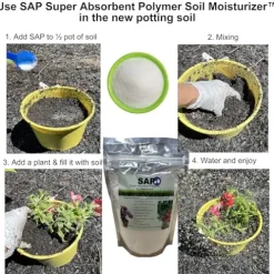 Soil Vigor SAP Superabsorbent Polymer Soil Moisturizer & Hydration Enhancer 45 Pounds