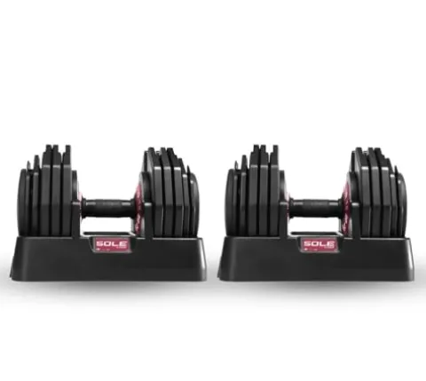 SOLE Fitness SW180 Adjustable Dumbbells Black/Red